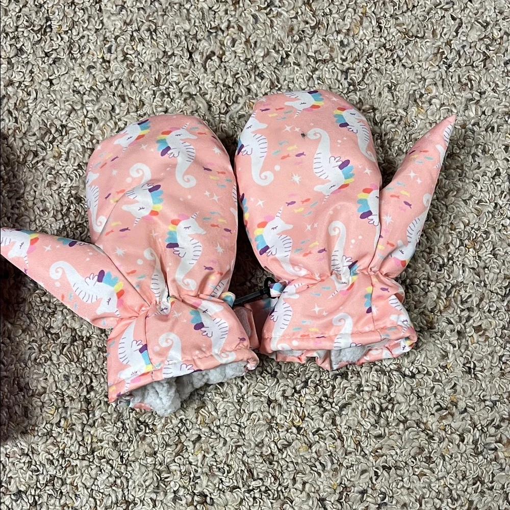 3M Thinsulate Pink and Patterned Kids Mittens